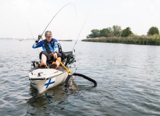 Kayaking in New Zealand with kayak fish finder