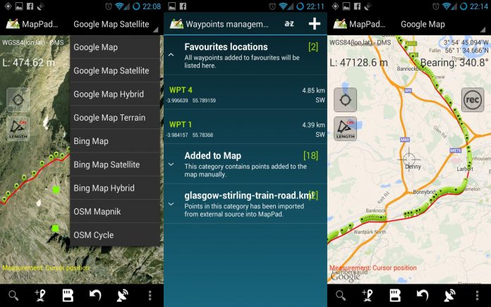 Utilizing GPS maps for road trips